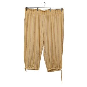 Multi-Coloured Addition-Elle Women's Striped Capri Pajama Pants